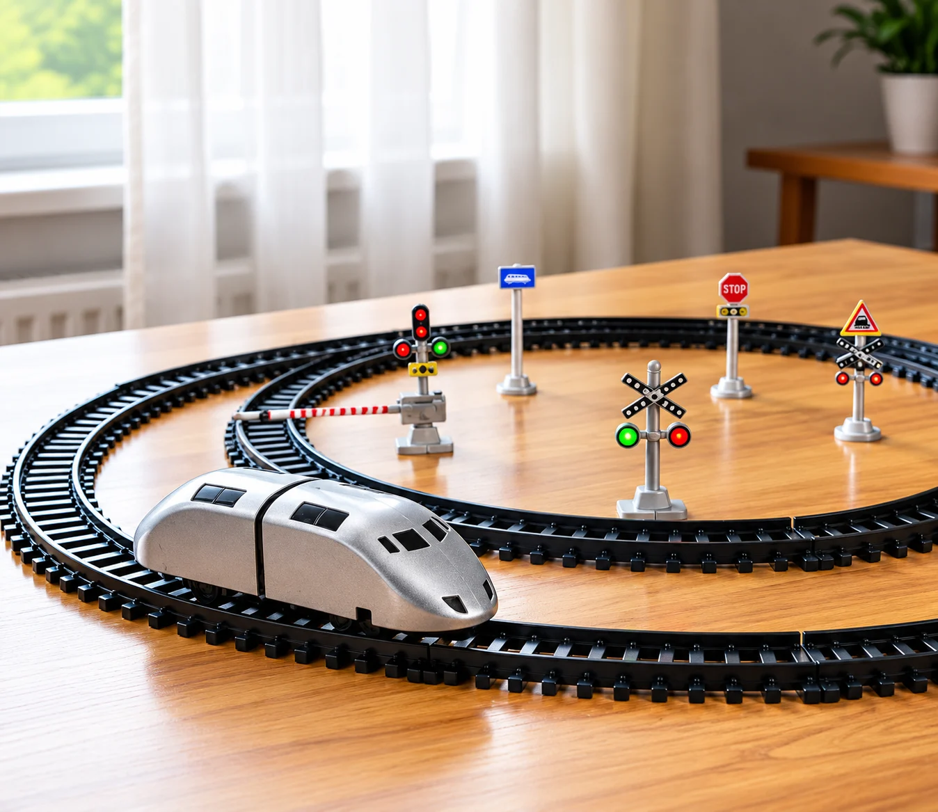 High Speed Electric Toy Bullet Train Set with Railway Track, Signals & Accessories – 180cm Track for Kids 3+ - Image 3