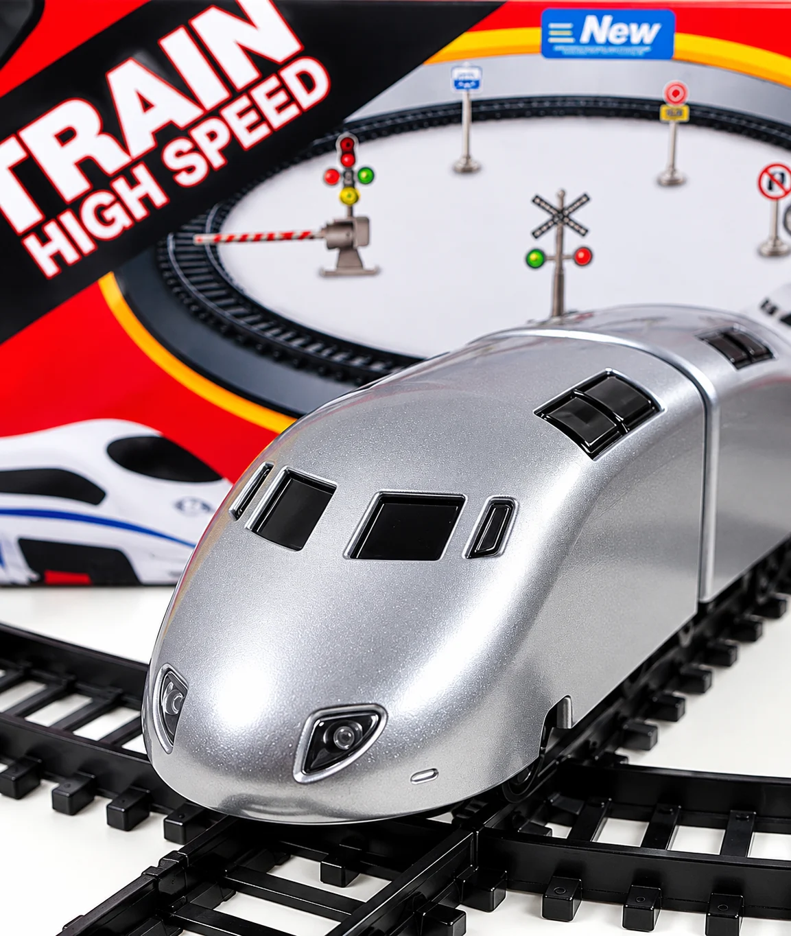 High Speed Electric Toy Bullet Train Set with Railway Track, Signals & Accessories – 180cm Track for Kids 3+ - Image 5
