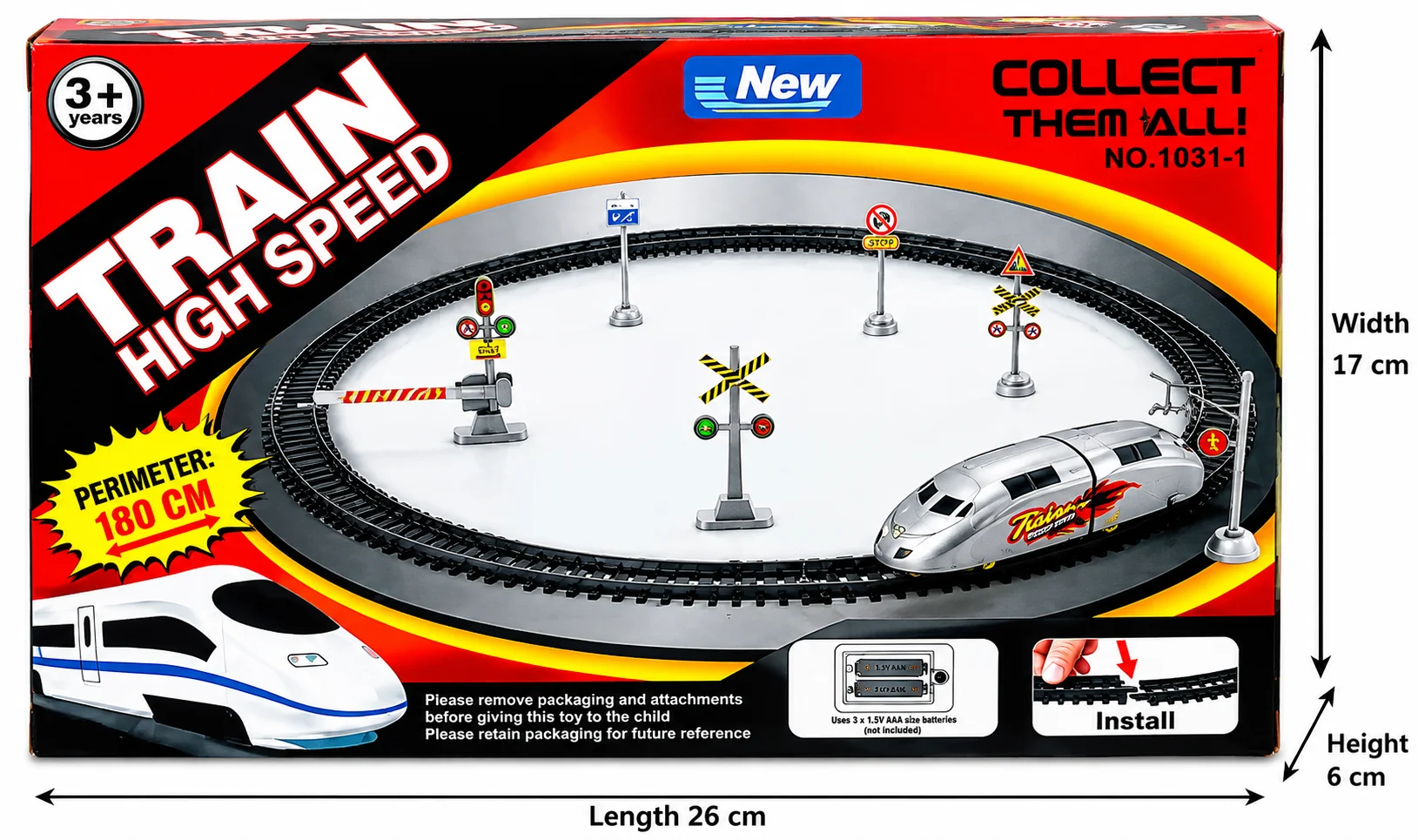High Speed Electric Toy Bullet Train Set with Railway Track, Signals & Accessories – 180cm Track for Kids 3+ - Image 7