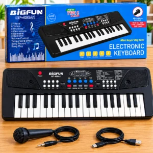 37-Key Electronic Keyboard for Kids with Microphone, 8 Tones, 8 Rhythms & 6 Demo Songs