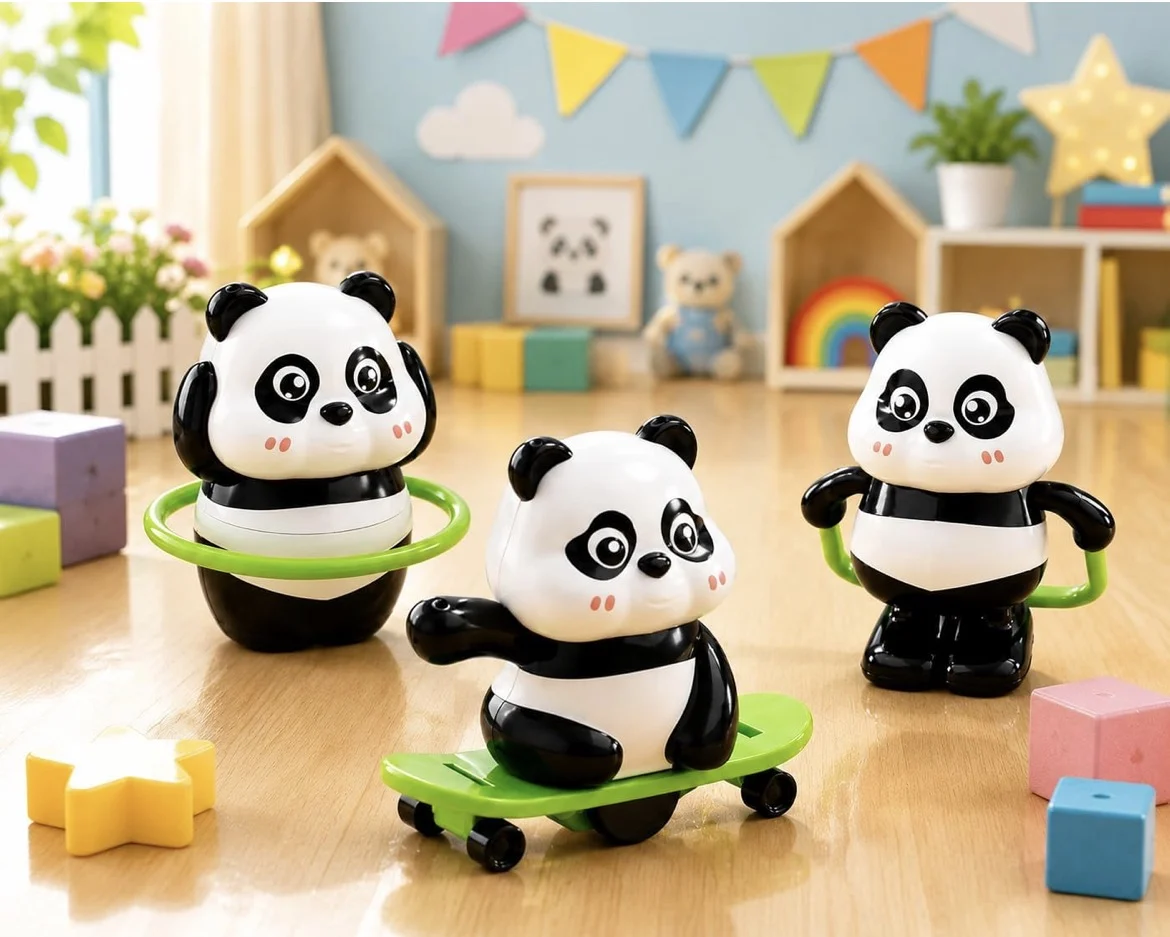Panda Toy Set Of 3 for Kids – Skateboard, Jump Rope & Hula Hoop - Image 3