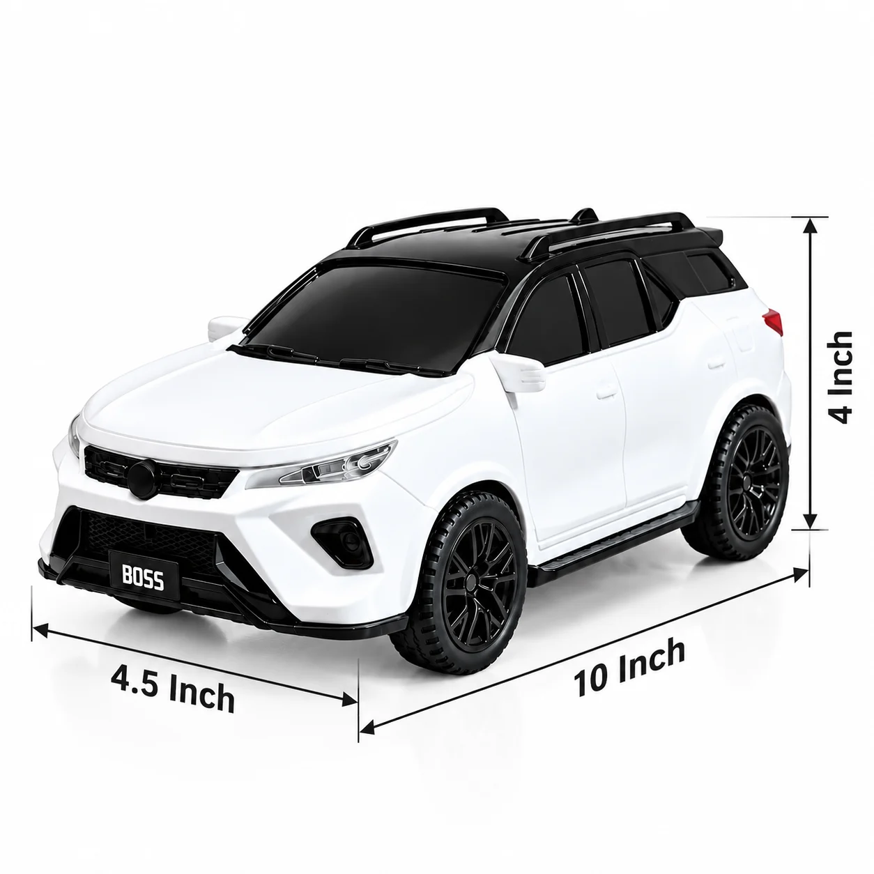 VIP Legender Fortuner Electric Car with Remote Control, Automatic Drive, LED Lights, Music, Hooter & Smoke Effect - Image 4
