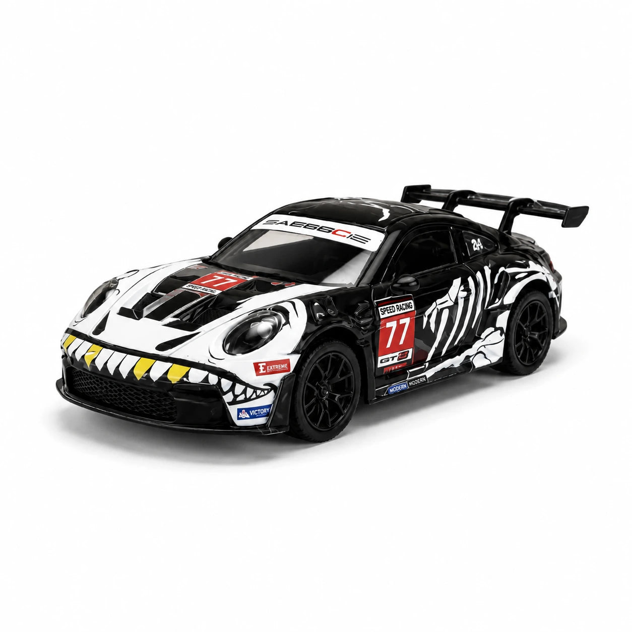 D43-01Q16 Porsche 911 Black Dinosaur Edition 1:43 4WD RC Drift Car with Gyro & LED Lights