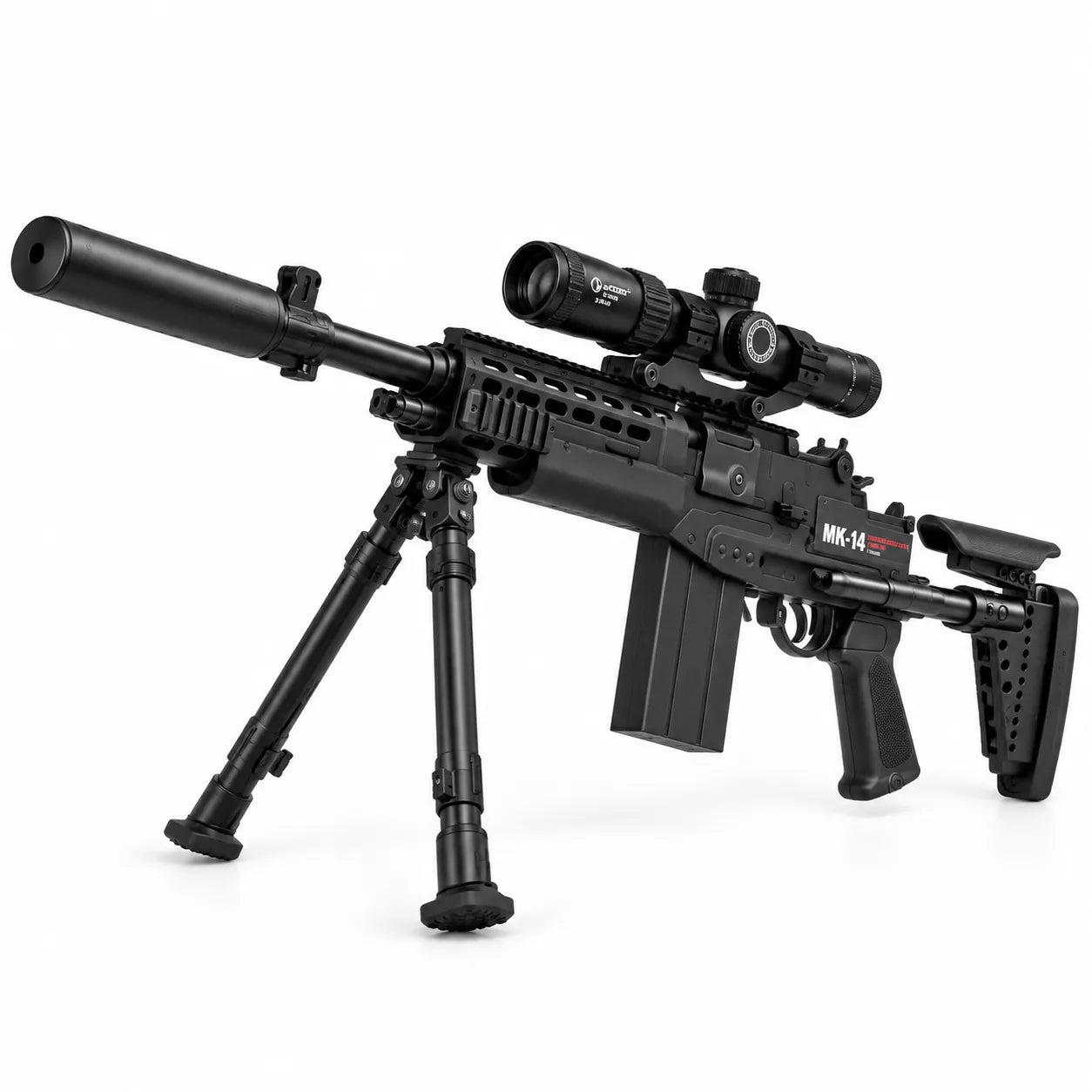 MK14 Sniper Gel Blaster | Electric Magazine, Semi & Full Auto, Scope & 15–20m Range - Image 2