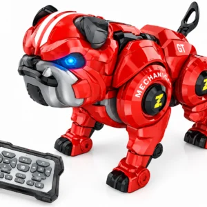 Remote Control Robot Dog Toy with LED Lights, Music & Interactive Walking Action