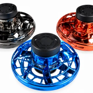 Flying UFO Drone Toy with Colorful LED Lights, Hand-Controlled Hovering Flying Spinner Toy