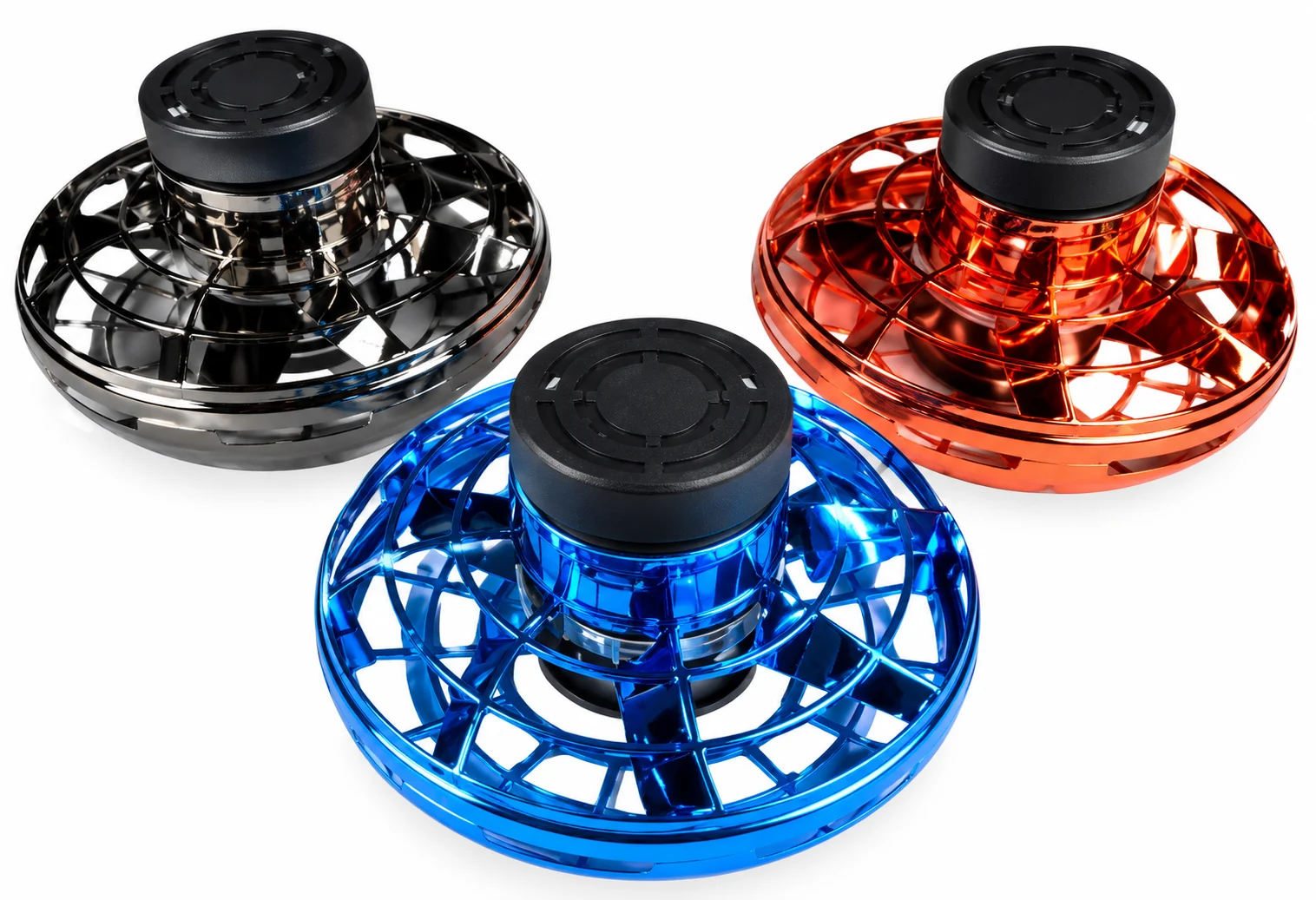 Flying UFO Drone Toy with Colorful LED Lights, Hand-Controlled Hovering Flying Spinner Toy